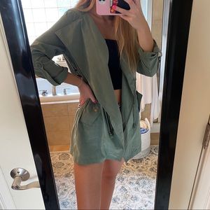 NWT F21 Lightweight Green Anorak Jacket